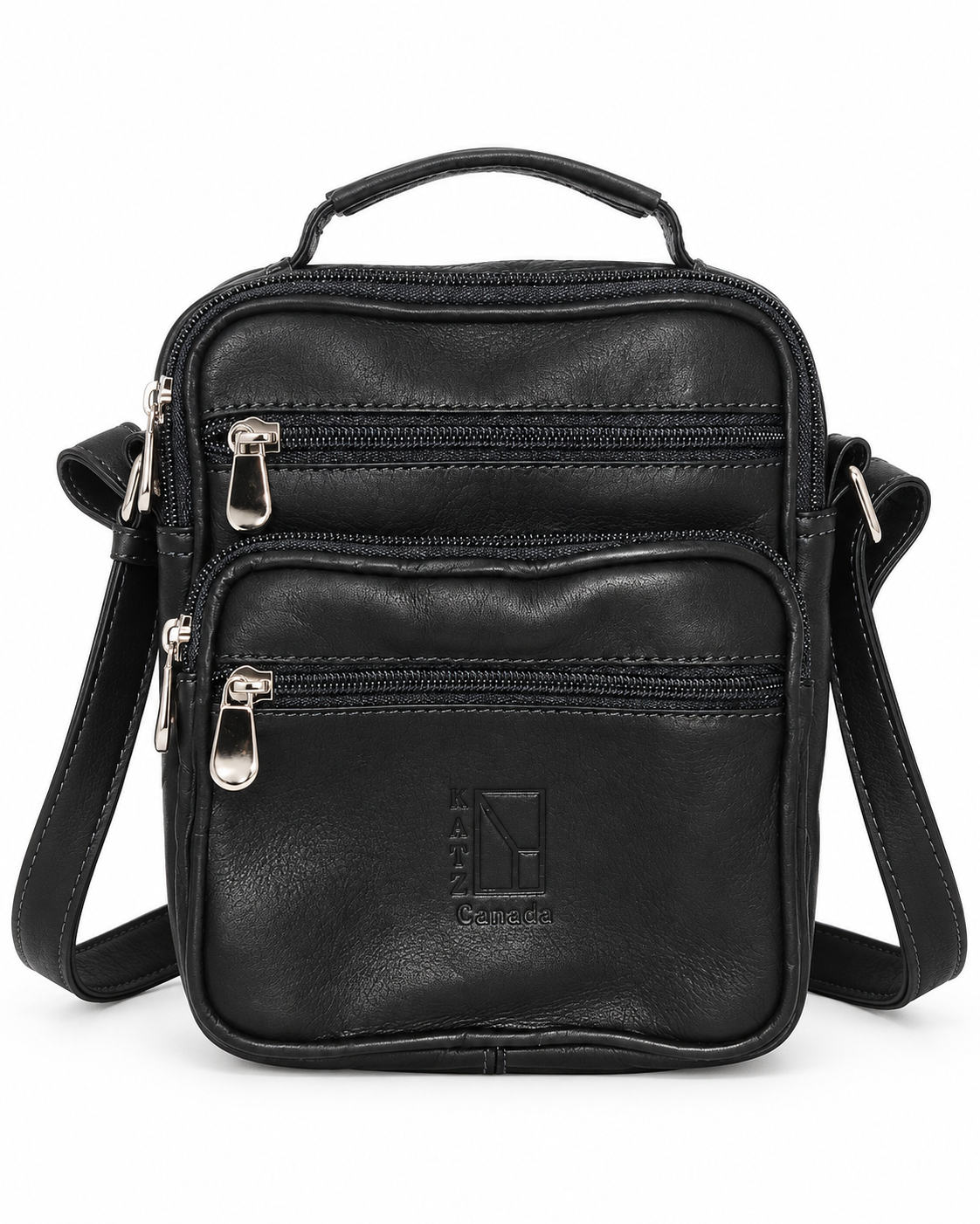 Black Leather Crossbody Bag