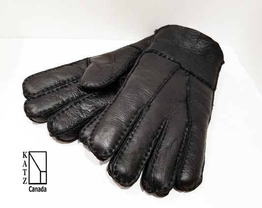 Black Sheepskin Gloves