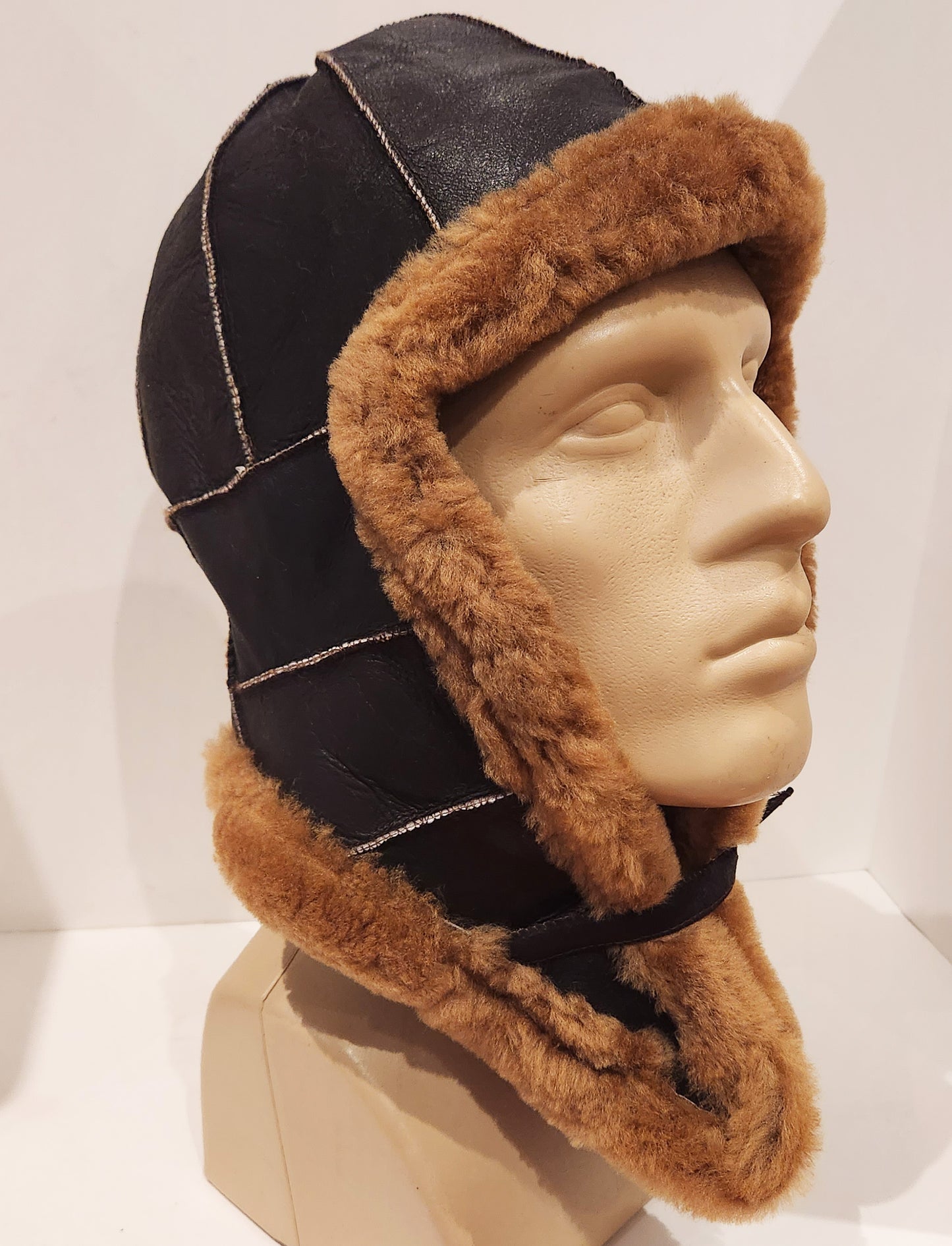 Unisex Sheepskin Aviator Hat