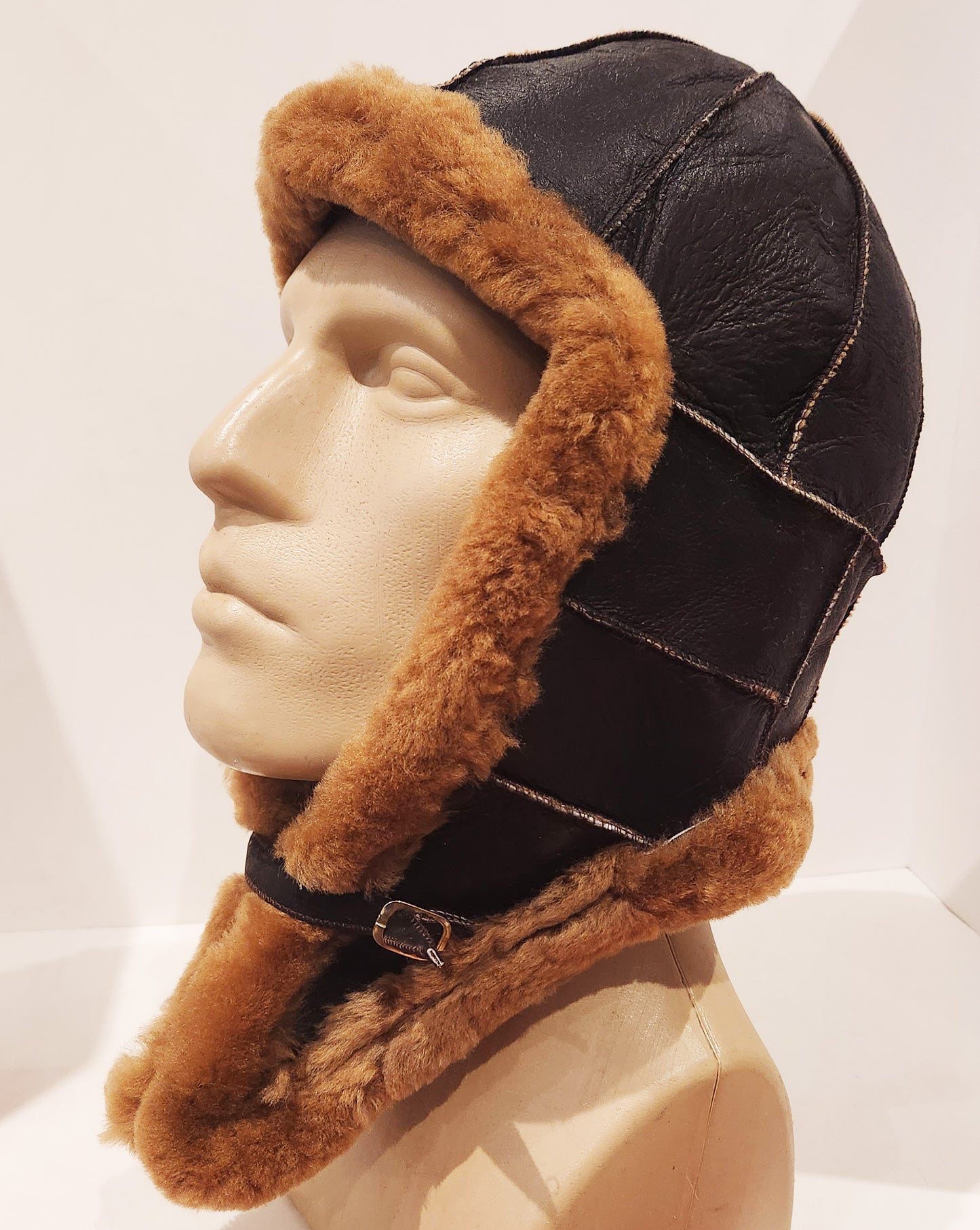 Unisex Sheepskin Aviator Hat
