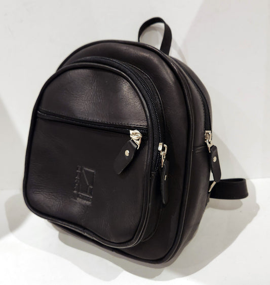 Black Leather Rucksack