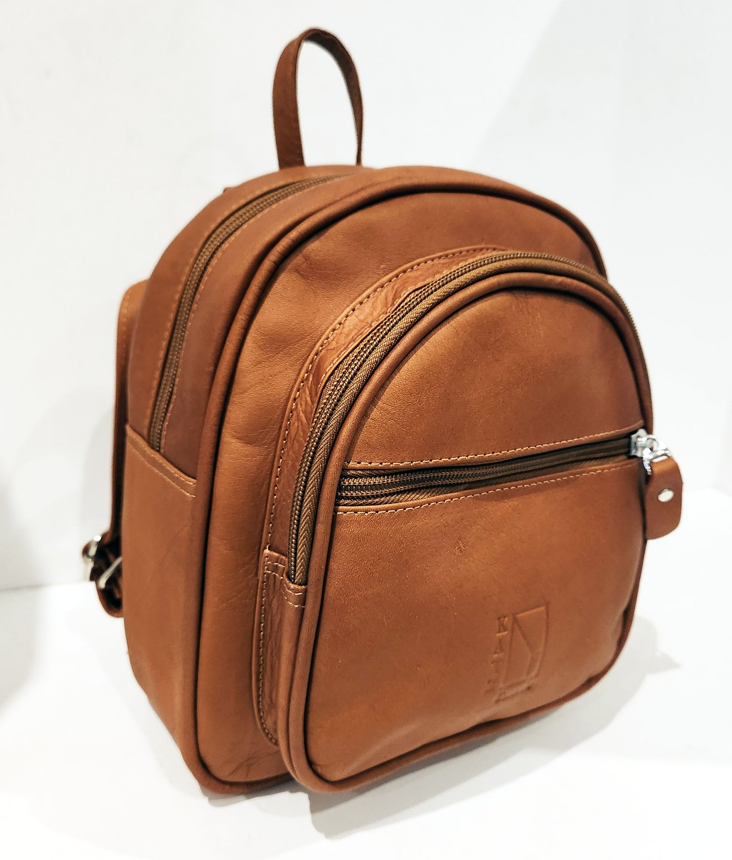 Small Tan Leather Rucksack