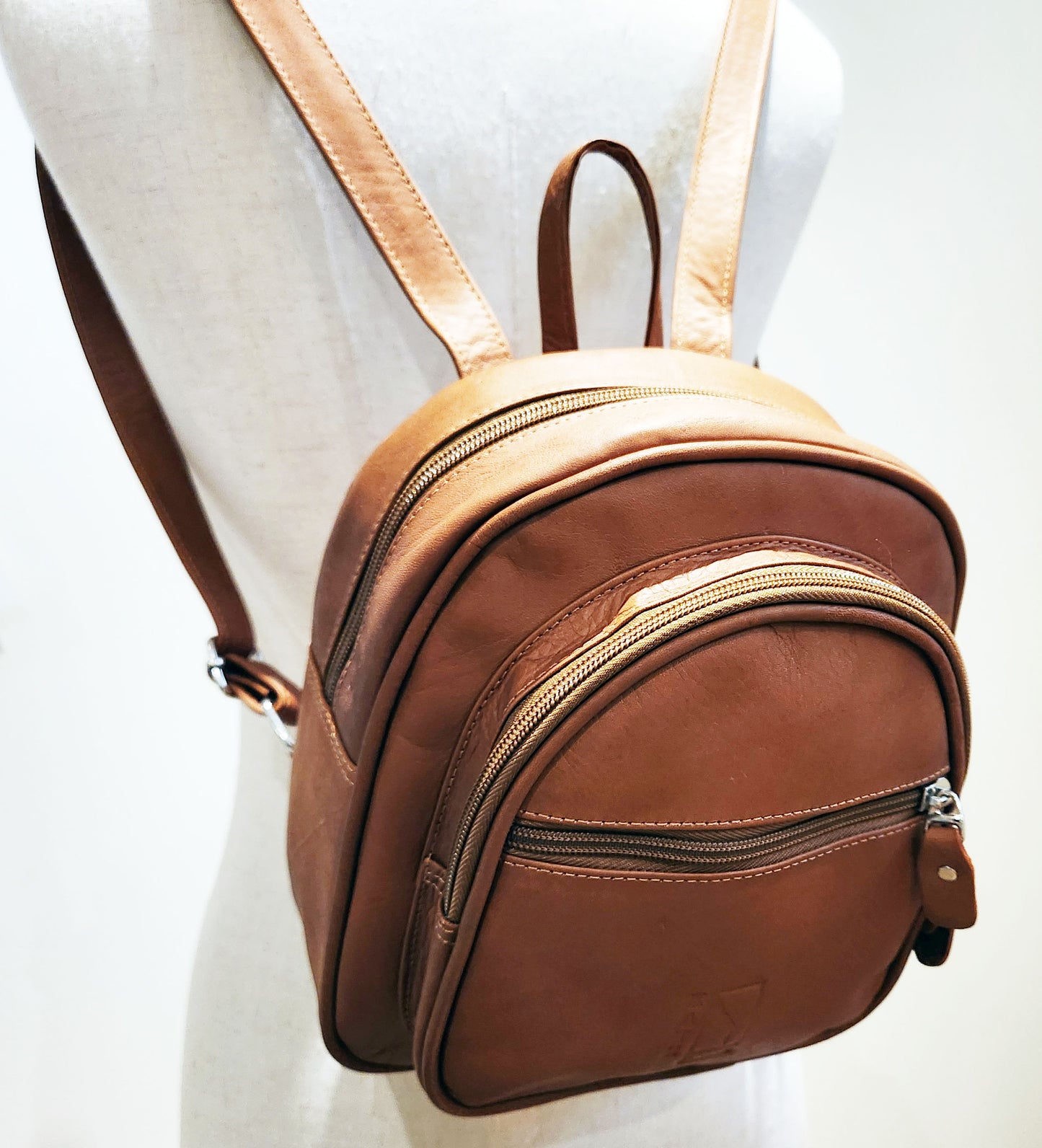 Small Tan Leather Rucksack