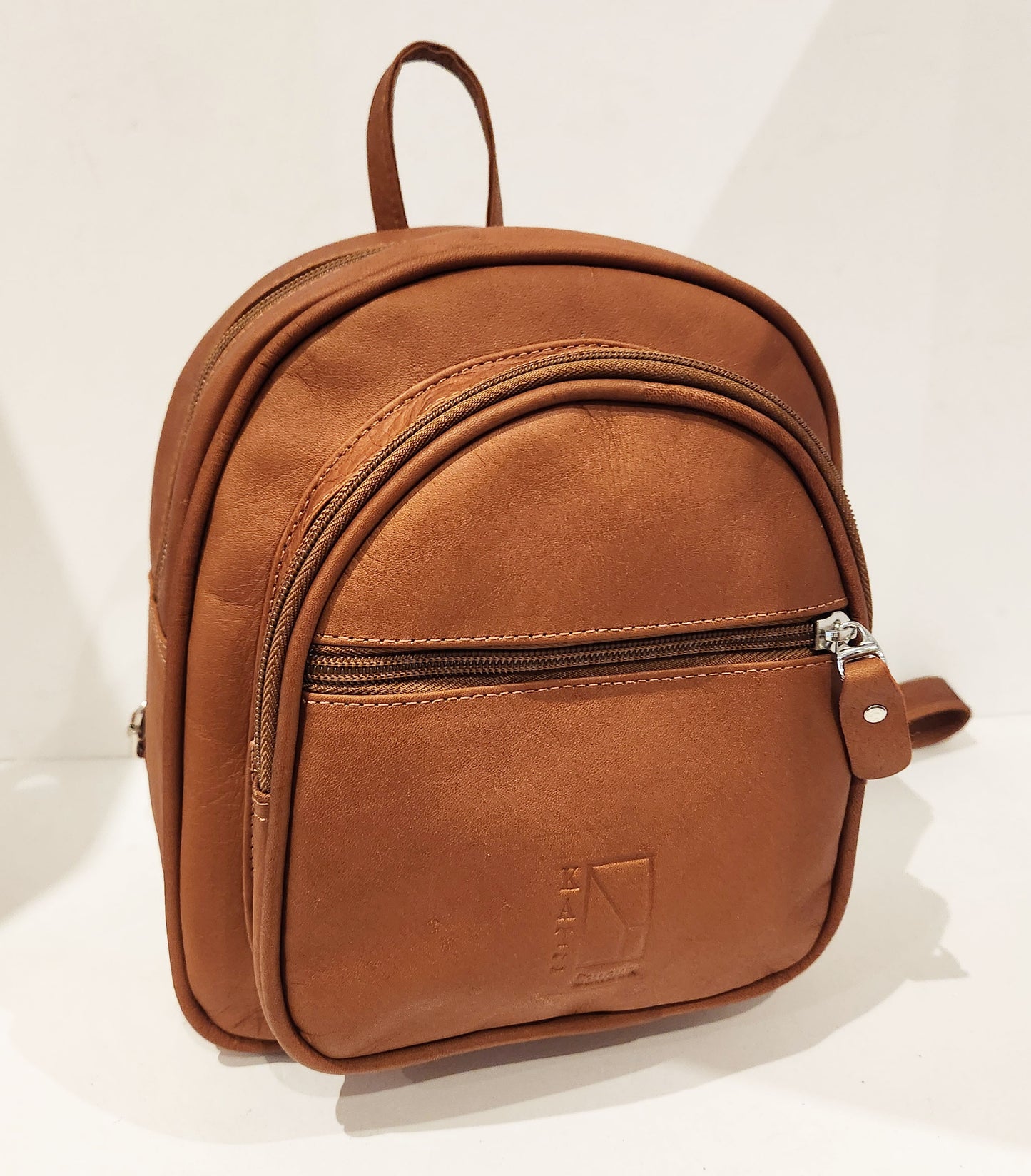 Small Tan Leather Rucksack