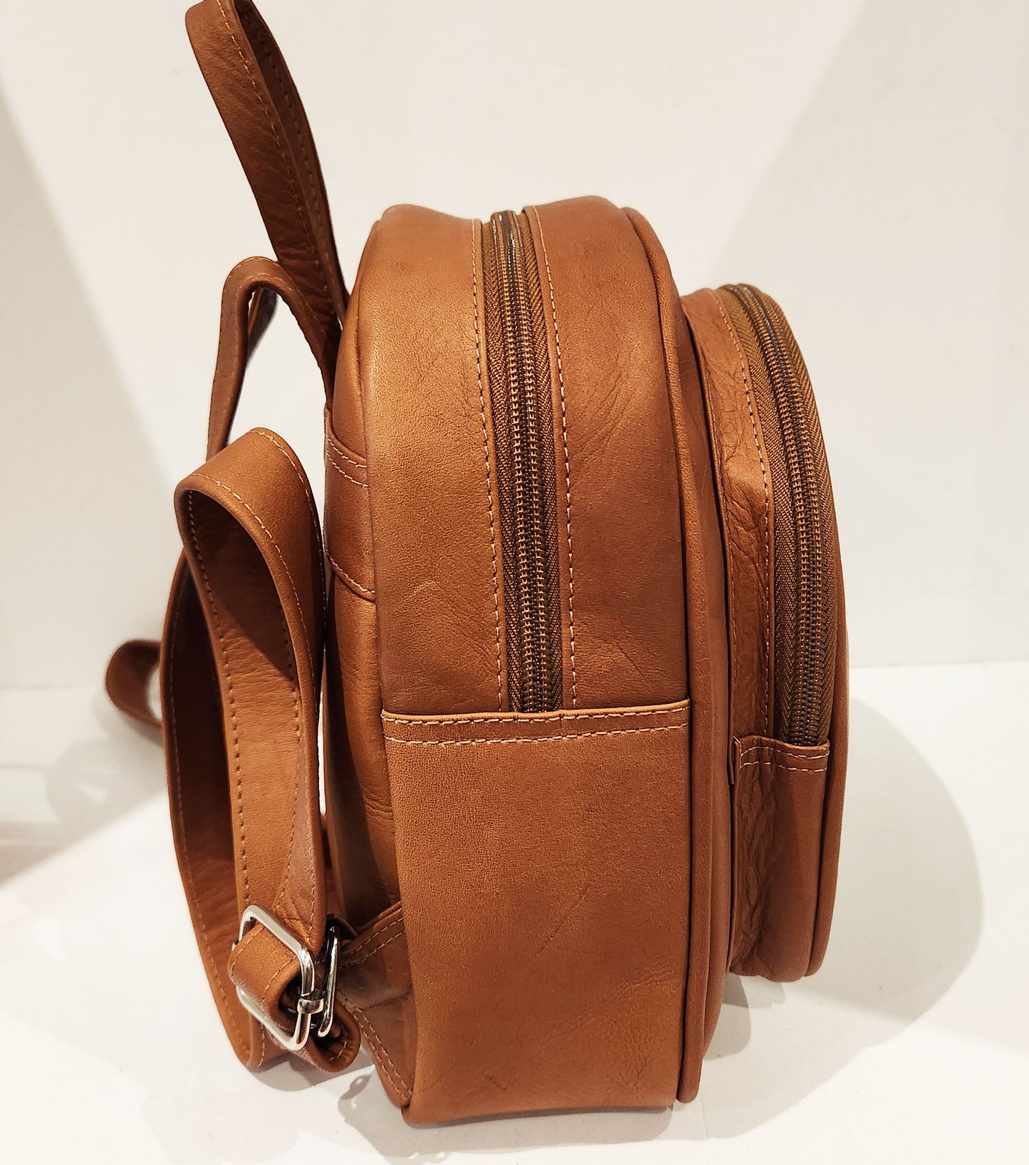 Small Tan Leather Rucksack