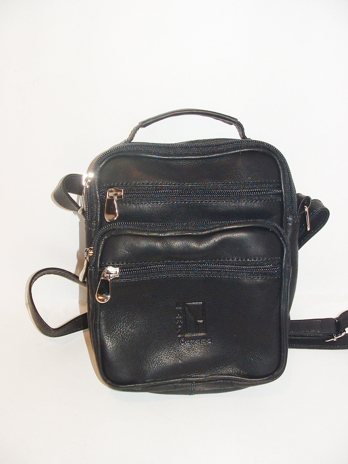 Black Leather Crossbody Bag