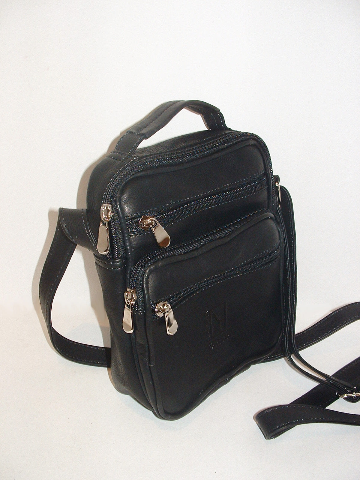 Black Leather Crossbody Bag