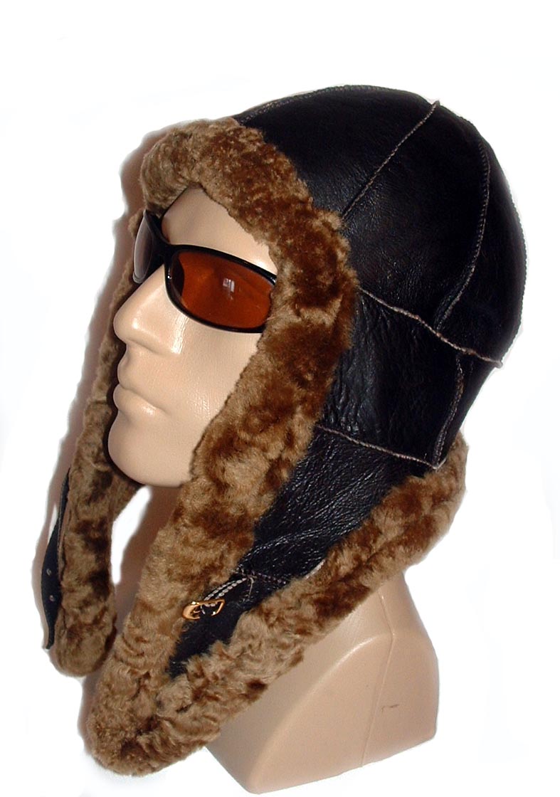Unisex Sheepskin Aviator Hat