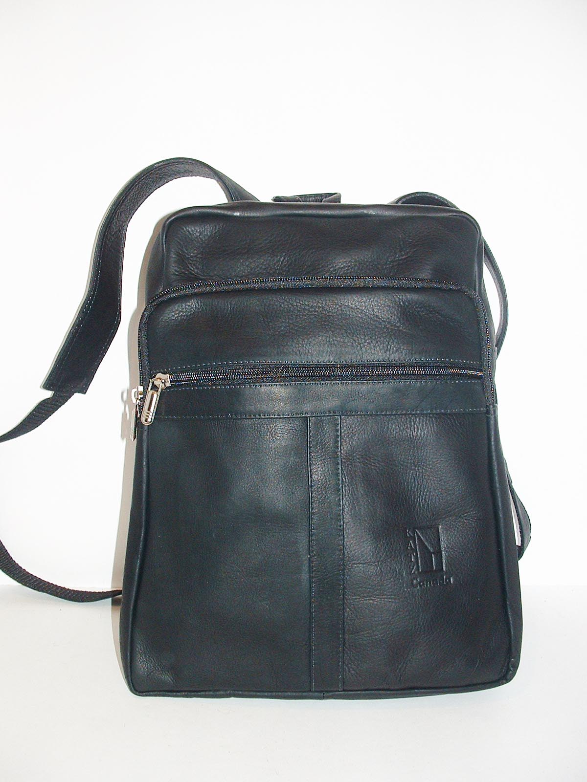 Handmade Black Leather Backpack