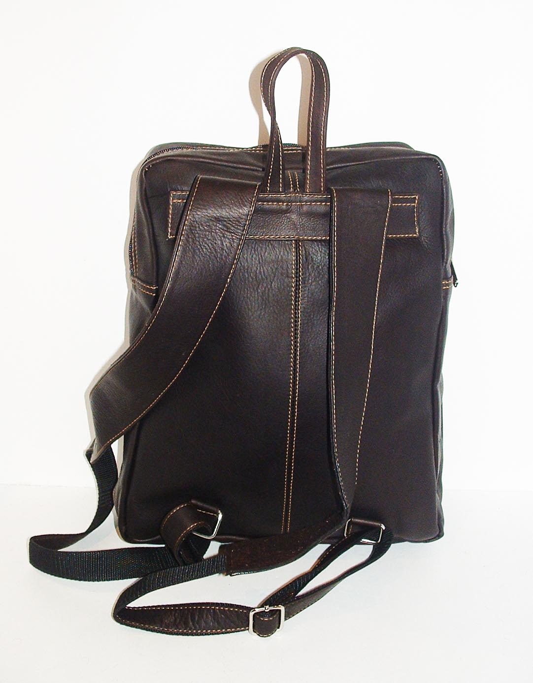 Dark Brown Leather Backpack