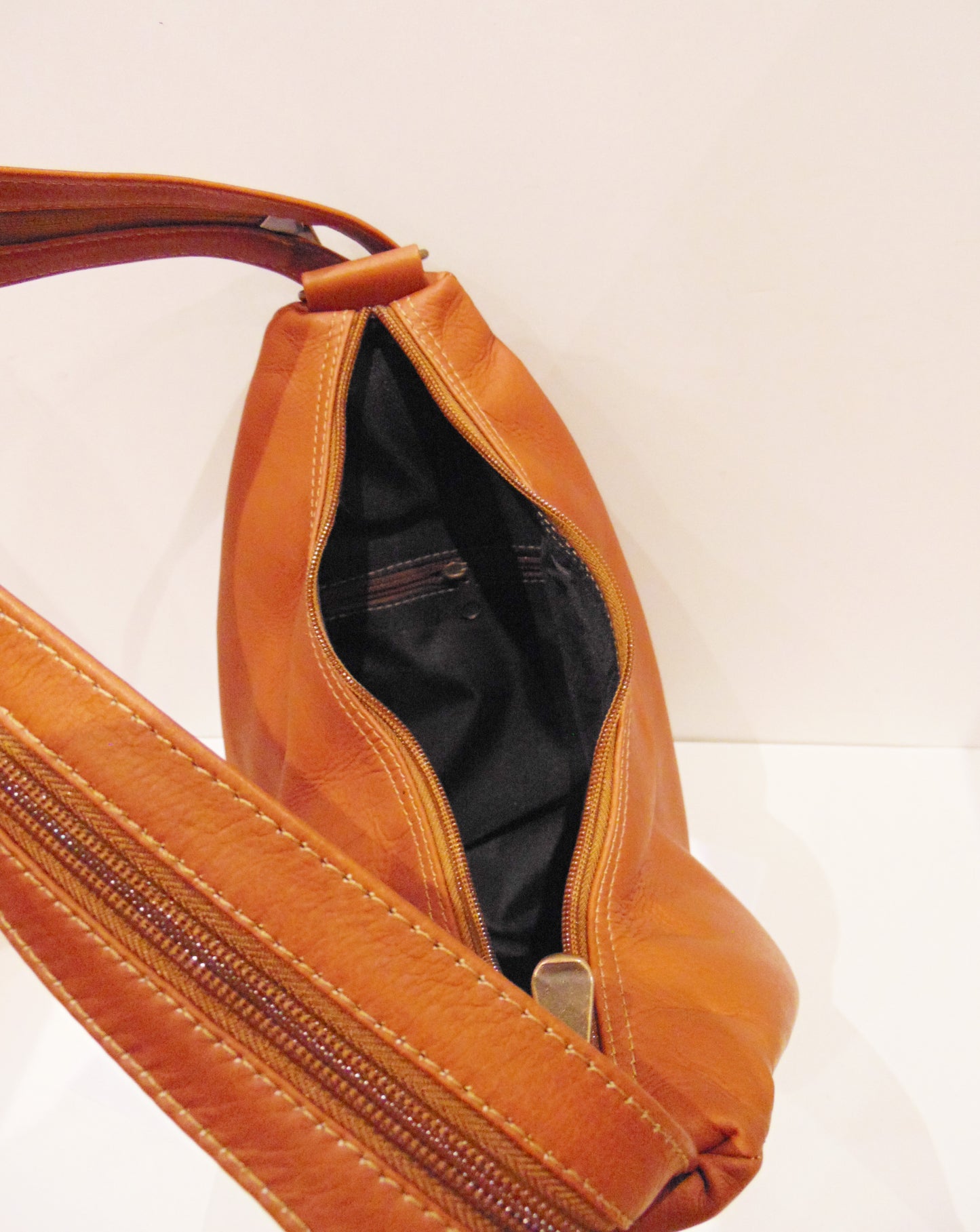 Small Tan Leather Backpack