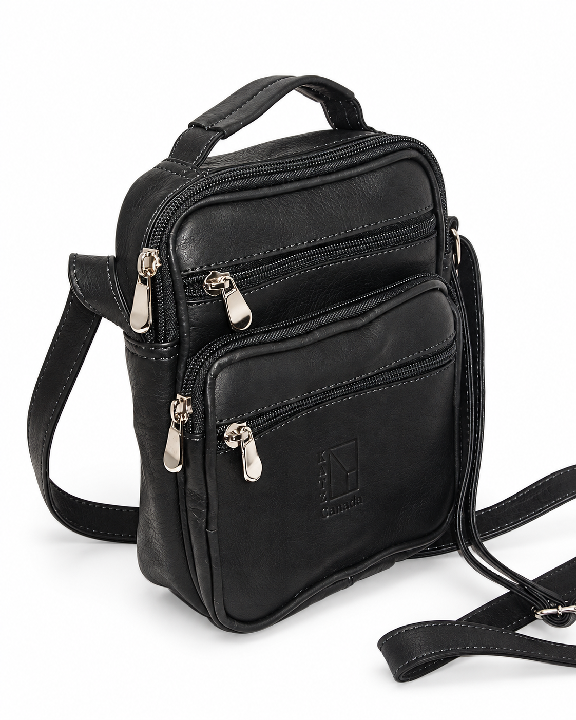 Black Leather Crossbody Bag