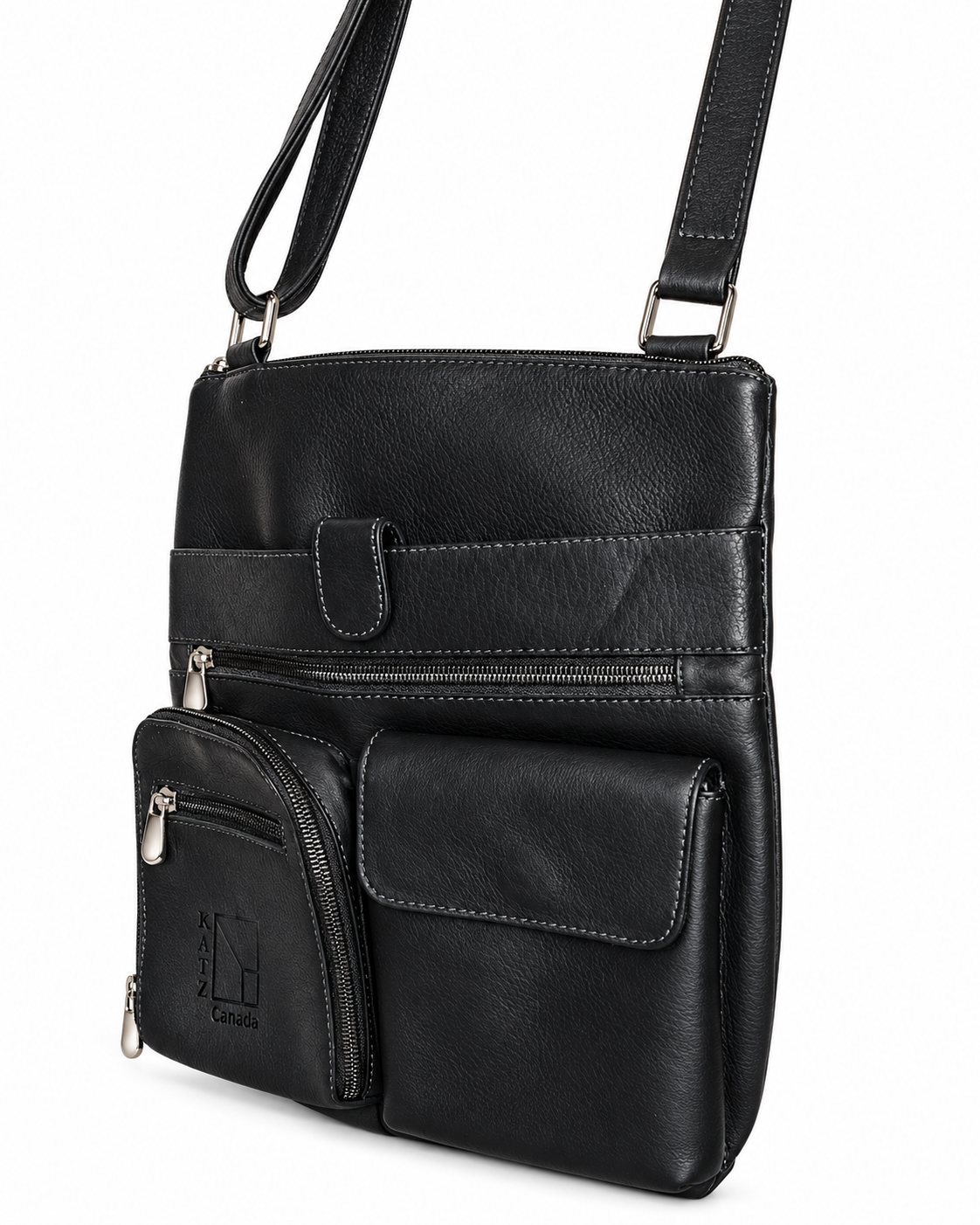 Black Leather Handbag Satchel