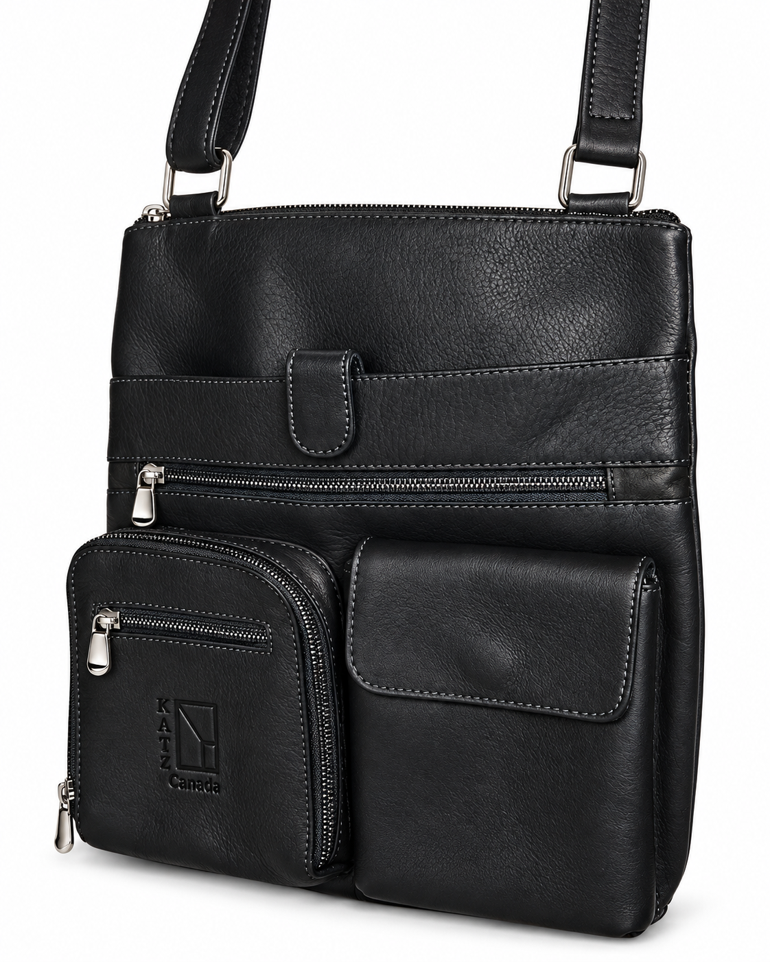 Black Leather Handbag Satchel
