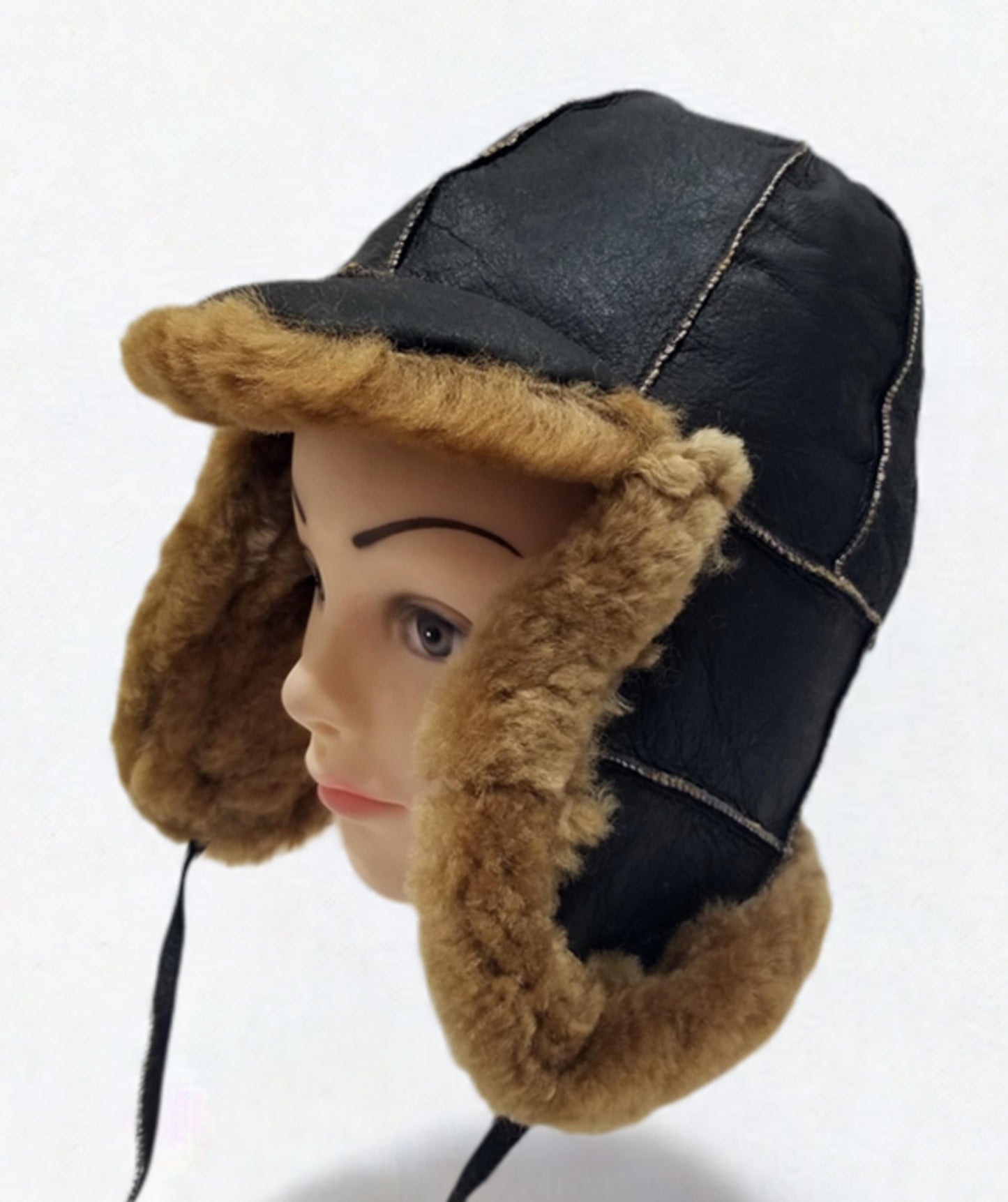 Kids' Sheepskin Aviator Hat
