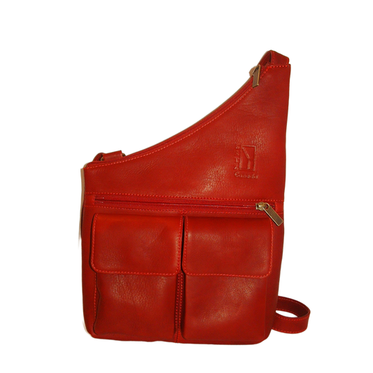 Red Leather Handbag Satchel