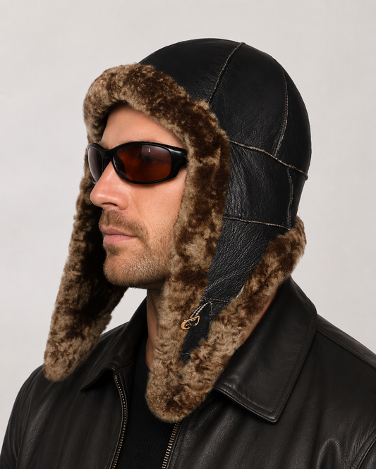 Unisex Sheepskin Aviator Hat