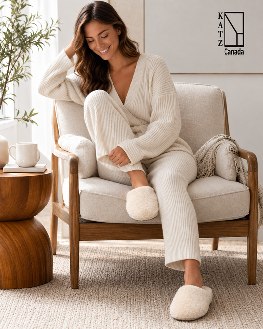 White Sheepskin Slippers