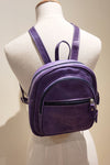Small PURPLE LEATHER BACKPACK Woman Purse Bag Purple by Katz Women Small Genuine Leather Purple Bag Rucksack handmade purse Gift for women