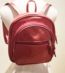 Small Dark Pink LEATHER BACKPACK Woman Purse Bag Red by Katz Women Small Genuine Leather Dark Pink Bag Rucksack handmade purse Gift for women