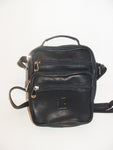 Small BLACK GENUINE LEATHER Crossbody Bag by Katz, Women's Small Leather Bag, Men Leather Handbag Satchel, handmade purse, leather messenger