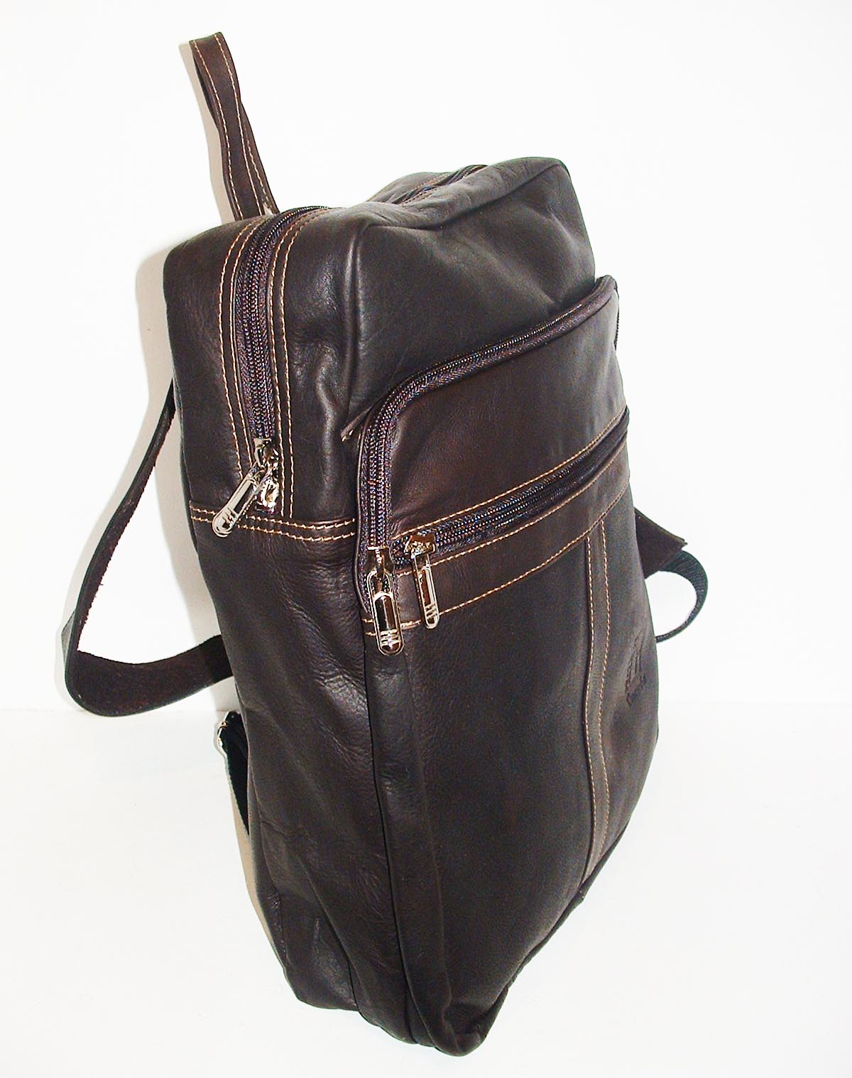 Dark Brown Leather Backpack