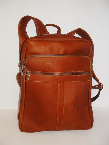 Genuine Leather Backpack, SUPER LIGHT and SOFT, Unisex , color TAN, Handmade by Ben Katz Free Shipping to United States and Canada.