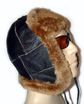 Sheepskin bomber aviator hat by Ben Katz. Real shearling, super warm. Classic pilot style