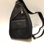 Genuine Small Leather Backpack and Purse Combination, LIGHT and SOFT, Unisex , color BLACK, Handmade by Ben Katz Free Shipping to United States and Canada.