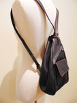Genuine Small Leather Backpack and Purse Combination, LIGHT and SOFT, color Dark Brown, Handmade by Ben Katz Free Shipping to United States and Canada.
