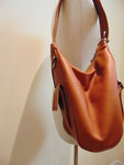 Genuine Small Leather Backpack and Purse Combination, LIGHT and SOFT, Unisex , color TAN, Handmade by Ben Katz Free Shipping to United States and Canada.