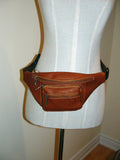 Genuine Leather Waist Bag Hip Bag Fanny pack Belt Bag Festival bag Made with Full Grain Leather by Katz Leather in Tan color Active